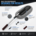 Microfiber Car Duster - Scratch-Free Extendable Handle