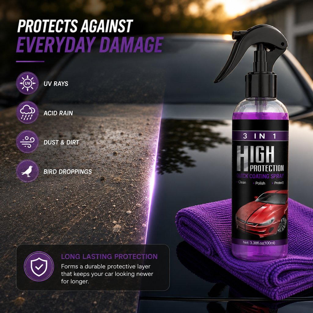 Ceramic Car Coating Spray - Mirror Shine in Minutes